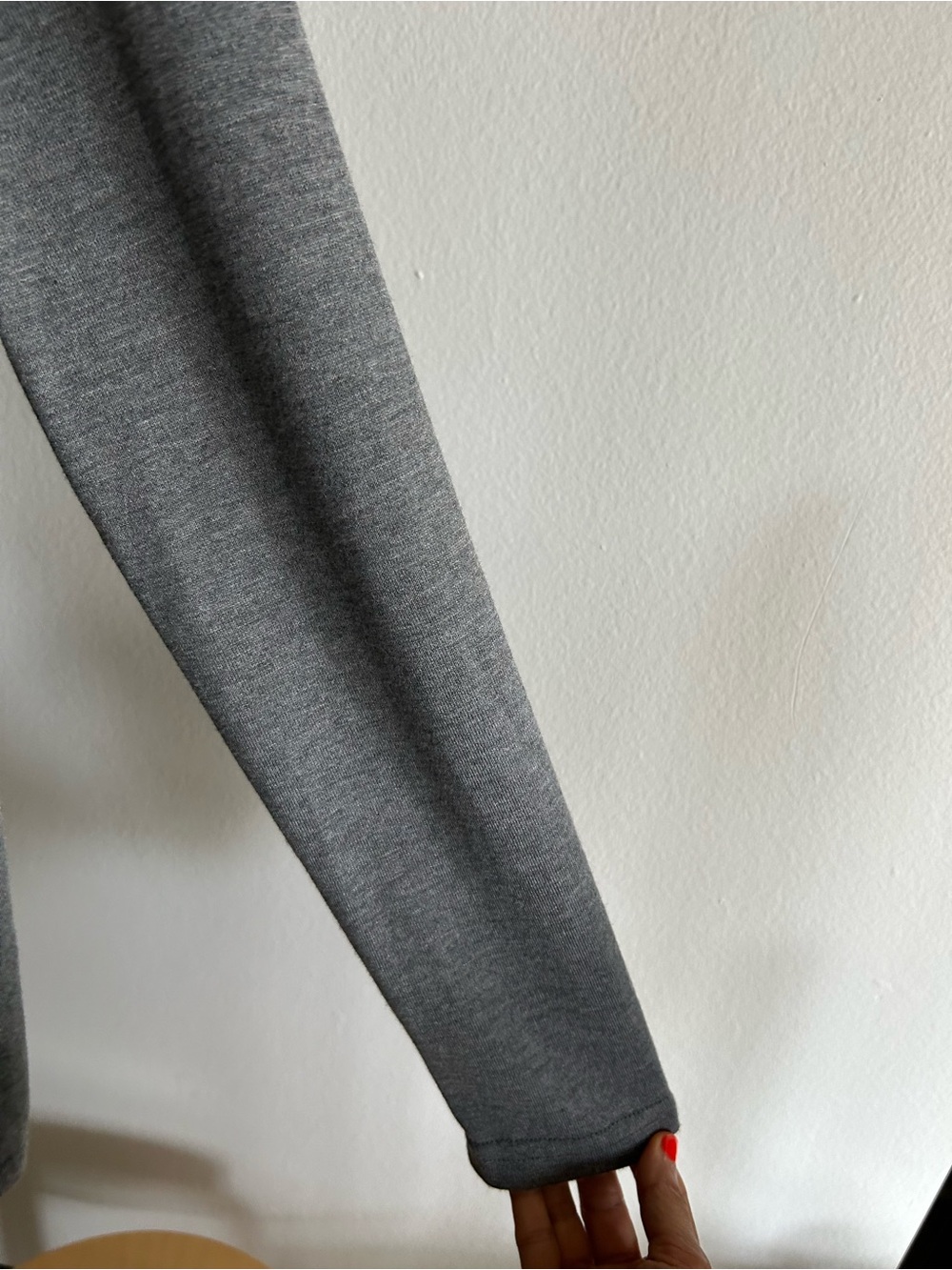 Gray Button-Accent Long Sleeve Top - Picture 6 of 8